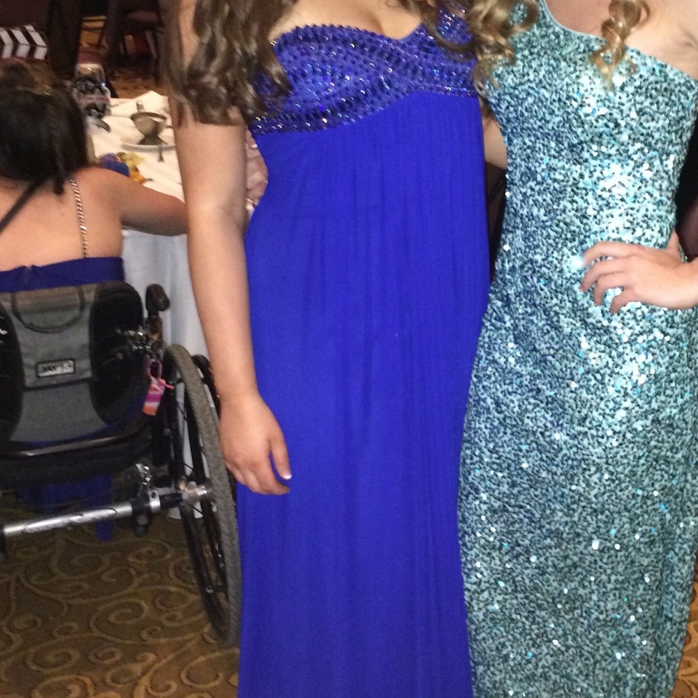 BLUE JVN BY JOVANI PROM DRESS